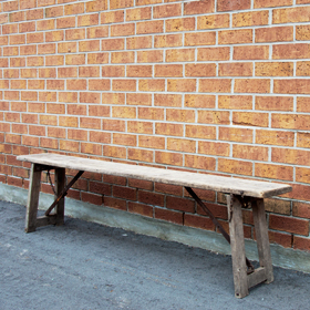 The perfect table - wood farm decor bench rental