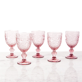 pink goblet rental toronto ontario blush wine glass