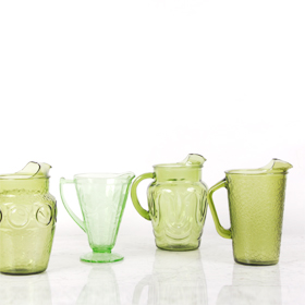 green glass water pitcher rental toronto